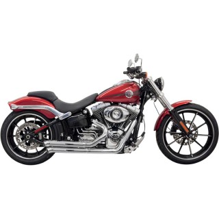 SCARICHI BASSANI XHAUST PRO-STREET TURNDOWN CROMATO HARLEY SOFTAIL 2008-2017