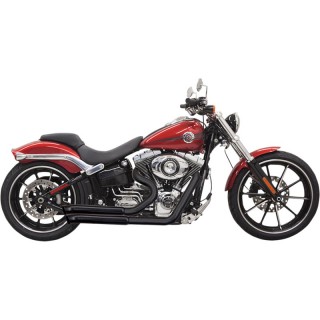 BASSANI XHAUST PRO-STREET TURN DOWN BLACK EXHAUST HARLEY SOFTAIL 2008-2017