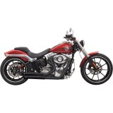 BASSANI XHAUST PRO-STREET TURN DOWN BLACK EXHAUST HARLEY SOFTAIL 2008-2017