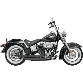BASSANI XHAUST FIREFLIGHT SLASH CUT NERI EXHAUST HARLEY SOFTAIL 2000-2017