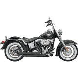 BASSANI XHAUST FIREFLIGHT SLASH CUT NERI EXHAUST HARLEY SOFTAIL 2000-2017