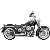 SCARICHI BASSANI XHAUST FIRESWEEP TURN OUT CROMATI HARLEY SOFTAIL 2000-2017