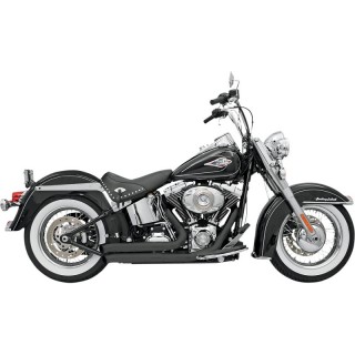 SCARICHI BASSANI XHAUST FIRESWEEP TURN OUT NERI HARLEY SOFTAIL 2000-2017