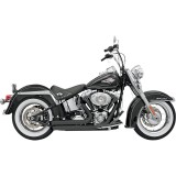 SCARICHI BASSANI XHAUST FIRESWEEP TURN OUT NERI HARLEY SOFTAIL 2000-2017