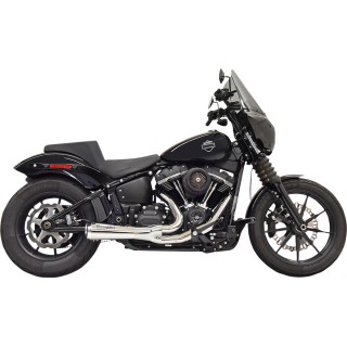 SCARICHI BASSANI XHAUST ROAD RAGE THE RIPPER 2 IN 1 CORTI CROMATI SOFTAIL 18-21