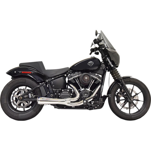 SCARICHI BASSANI XHAUST ROAD RAGE THE RIPPER 2 IN 1 CORTI CROMATI SOFTAIL 18-21