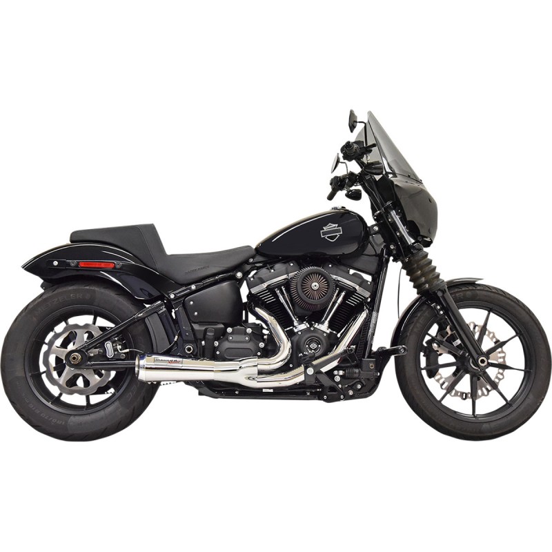 SCARICHI BASSANI XHAUST ROAD RAGE THE RIPPER 2 IN 1 CORTI CROMATI SOFTAIL 18-21