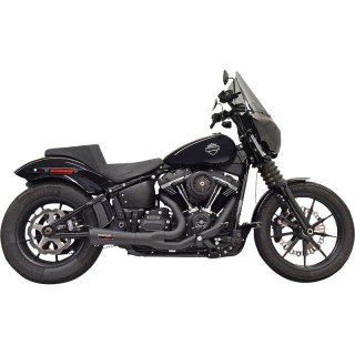 SCARICHI BASSANI XHAUST ROAD RAGE THE RIPPER 2 IN 1 CORTI NERI SOFTAIL 18-21