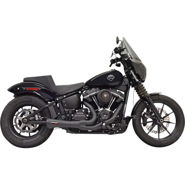 SCARICHI BASSANI XHAUST ROAD RAGE THE RIPPER 2 IN 1 CORTI NERI SOFTAIL 18-21