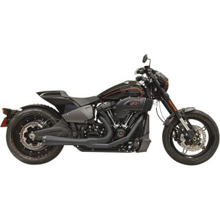 SCARICHI BASSANI XHAUST ROAD RAGE 2 IN 1 CORTI NERI FAT BOY-BREAKOUT-ROAD KING SOFTAIL 18-21