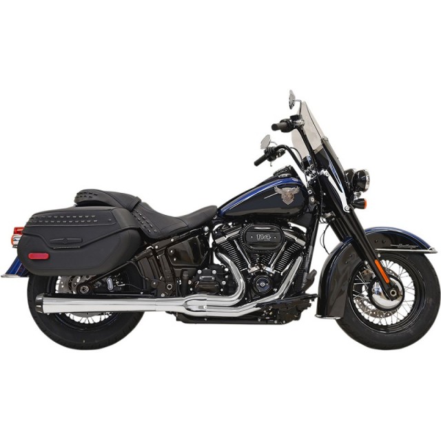 SCARICHI BASSANI XHAUST ROAD RAGE 2 IN 1 LUNGHI CROMATI HARLEY SOFTAIL 2018-2021