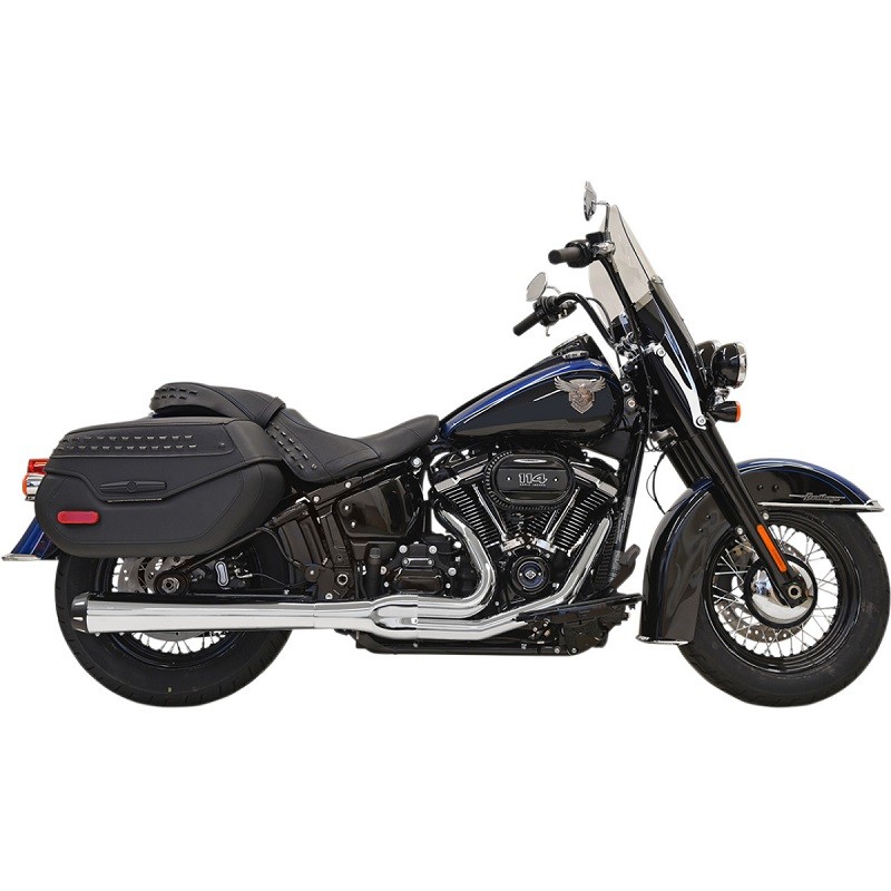 SCARICHI BASSANI XHAUST ROAD RAGE 2 IN 1 LUNGHI CROMATI HARLEY SOFTAIL 2018-2021