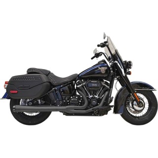 SCARICHI BASSANI XHAUST ROAD RAGE 2 IN 1 LUNGHI NERI HARLEY SOFTAIL 2018-2021