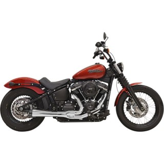 SCARICHI BASSANI XHAUST ROAD RAGE 2 IN 1 CORTI CROMATI HARLEY SOFTAIL 2018-2021