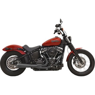 SCARICHI BASSANI XHAUST ROAD RAGE 2 IN 1 CORTI NERI HARLEY SOFTAIL 2018-2021