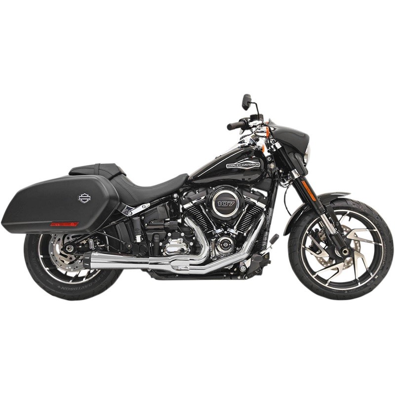 BASSANI XHAUST ROAD RAGE 2 INTO 1 SHORT CHROME EXHAUST SOFTAIL SPORT GLIDE 2018-2021