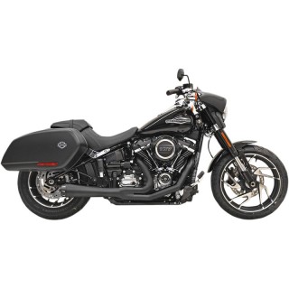 SCARICHI BASSANI XHAUST ROAD RAGE 2 IN 1 CORTI NERI SOFTAIL SPORT GLIDE 2018-2021
