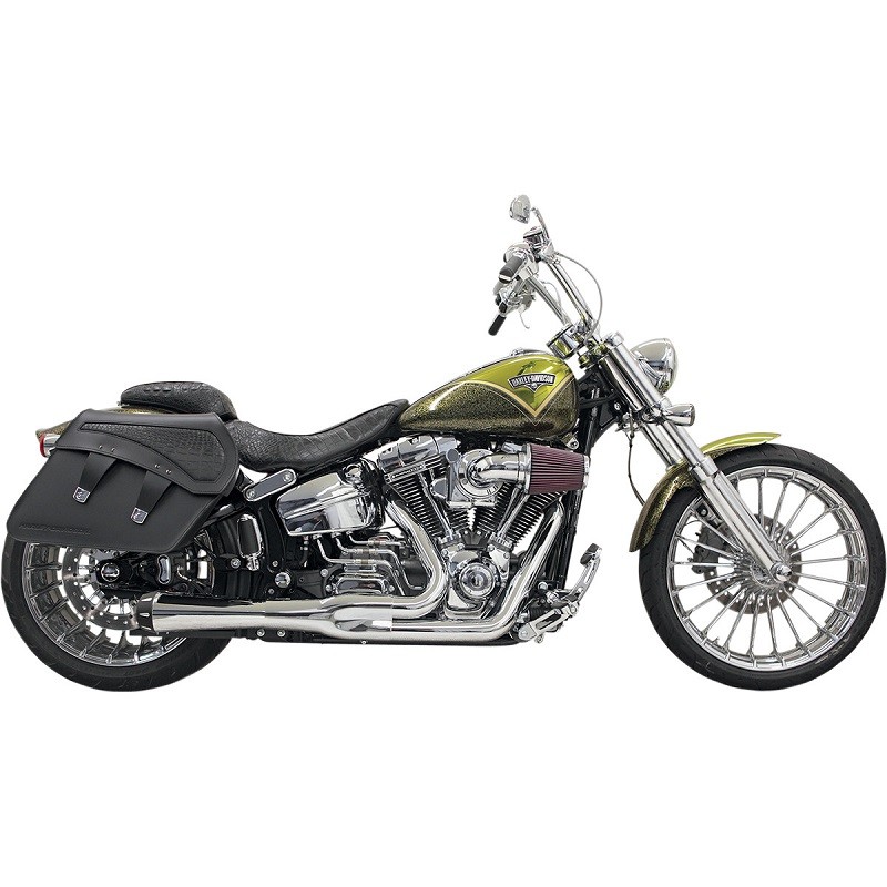 SCARICHI BASSANI XHAUST ROAD RAGE 2 IN 1 CROMATI SOFTAIL ROCKER-BREAKOUT-SPRINGER 08-17
