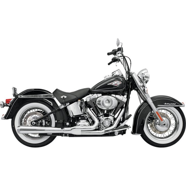 SCARICHI BASSANI XHAUST ROAD RAGE 2 IN 1 CROMATO 24" HARLEY SOFTAIL 2000-2017