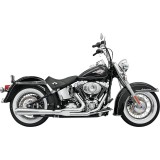 SCARICHI BASSANI XHAUST ROAD RAGE 2 IN 1 CROMATO 24" HARLEY SOFTAIL 2000-2017