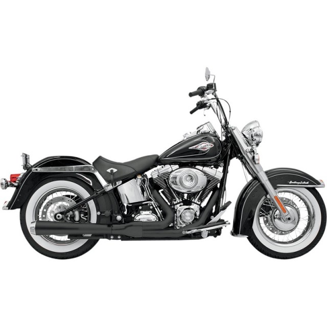 SCARICHI BASSANI XHAUST ROAD RAGE 2 IN 1 NERO 24" HARLEY SOFTAIL 2000-2017