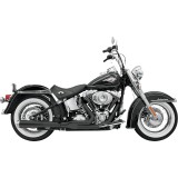 SCARICHI BASSANI XHAUST ROAD RAGE 2 IN 1 NERO 24" HARLEY SOFTAIL 2000-2017