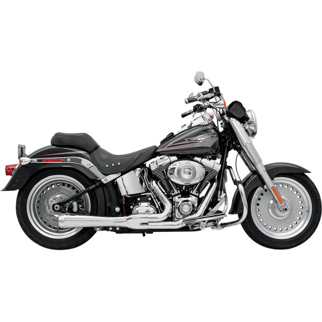 SCARICHI BASSANI XHAUST ROAD RAGE 2 IN 1 CROMATO 21" HARLEY SOFTAIL 2000-2017