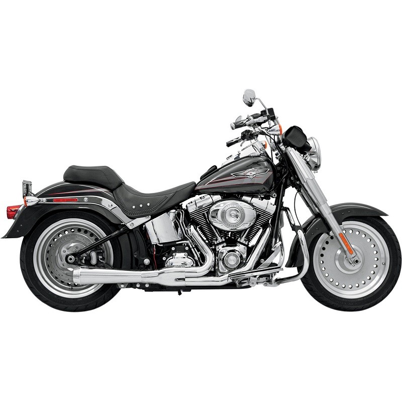 SCARICHI BASSANI XHAUST ROAD RAGE 2 IN 1 CROMATO 21" HARLEY SOFTAIL 2000-2017