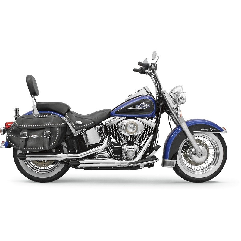 BASSANI XHAUST FIREPOWER SLIP-ON SLASH CUT 3" MUFFLER HARLEY DAVIDSON 07-17