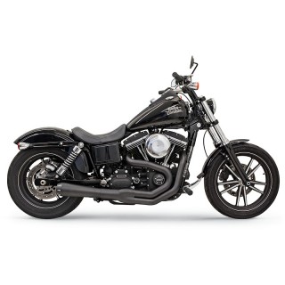 BASSANI XHAUST ROAD RAGE II MEGA POWER 2 INTO 1 BLACK EXHAUST HARLEY DYNA 1995-2017