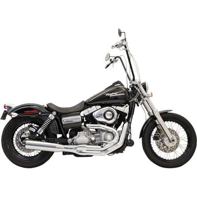 SCARICHI BASSANI XHAUST ROAD RAGE II B1 POWER 2 IN 1 CROMATI HARLEY DYNA 95-17
