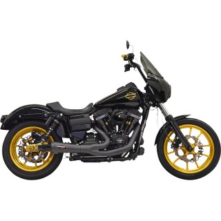BASSANI XHAUST ROAD RAGE THE RIPPER 2 IN 1 BLACK EXHAUST HARLEY DYNA 1995-2017