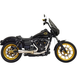 SCARICHI BASSANI XHAUST ROAD RAGE THE RIPPER 2 IN 1 ACCIAIO INOX HARLEY DYNA 1995-2017