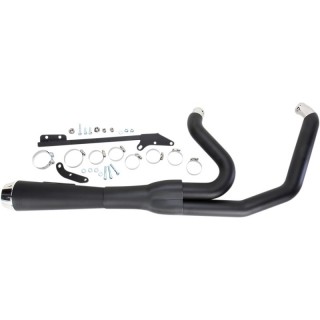BASSANI XHAUST ROAD RAGE 2 IN 1 SHORT UPSWEPT BLACK EXHAUST HARLEY DYNA 06-17