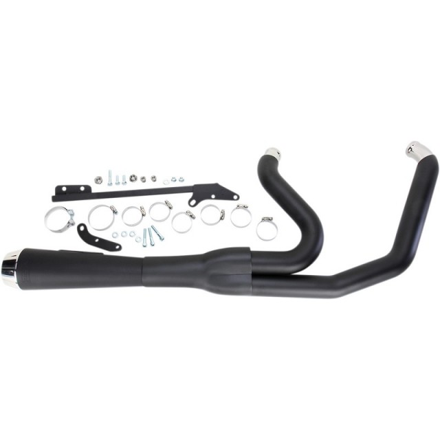 BASSANI XHAUST ROAD RAGE 2 IN 1 SHORT UPSWEPT BLACK EXHAUST HARLEY DYNA 06-17