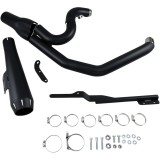 BASSANI XHAUST ROAD RAGE 2 IN 1 BLACK SHORT EXHAUST HARLEY DYNA 1995-2005