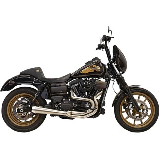 SCARICHI BASSANI EXHAUST 2 IN 1 GREG LUTZKA ACCIAIO INOX HARLEY DAVIDSON DYNA 95-17