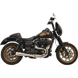 SCARICHI BASSANI EXHAUST 2 IN 1 GREG LUTZKA ACCIAIO INOX HARLEY DAVIDSON DYNA 95-17
