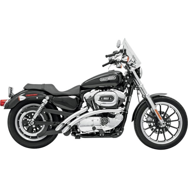 SCARICHI BASSANI XHAUST RADIAL SWEEPER CROMATI HARLEY SPORTSTER XL 86-03
