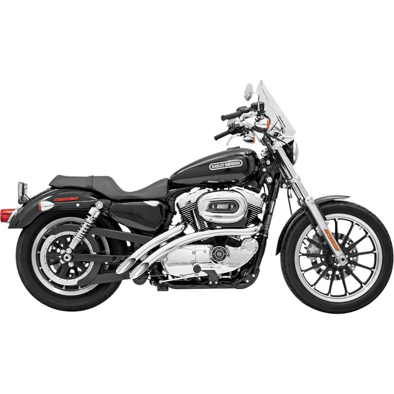 SCARICHI BASSANI XHAUST RADIAL SWEEPER CROMATI HARLEY SPORTSTER XL 86-03