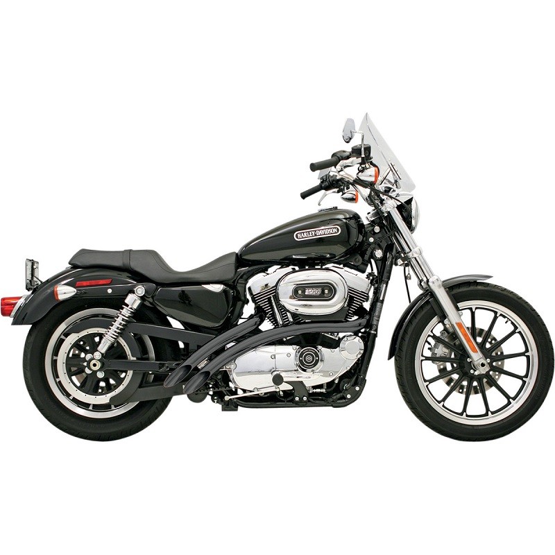 SCARICHI BASSANI XHAUST RADIAL SWEEPER NERI HARLEY SPORTSTER XL 86-03