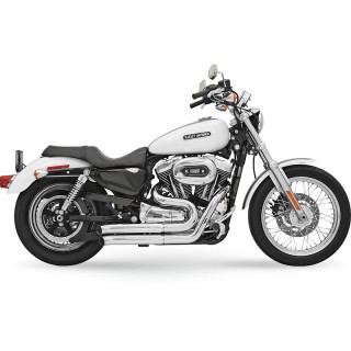 BASSANI XHAUST FIRESWEEP FIREPOWER SERIES TURN OUT CHROME EXHAUST SPORTSTER XL 04-13