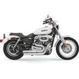 BASSANI XHAUST FIRESWEEP FIREPOWER SERIES TURN OUT CHROME EXHAUST SPORTSTER XL 04-13