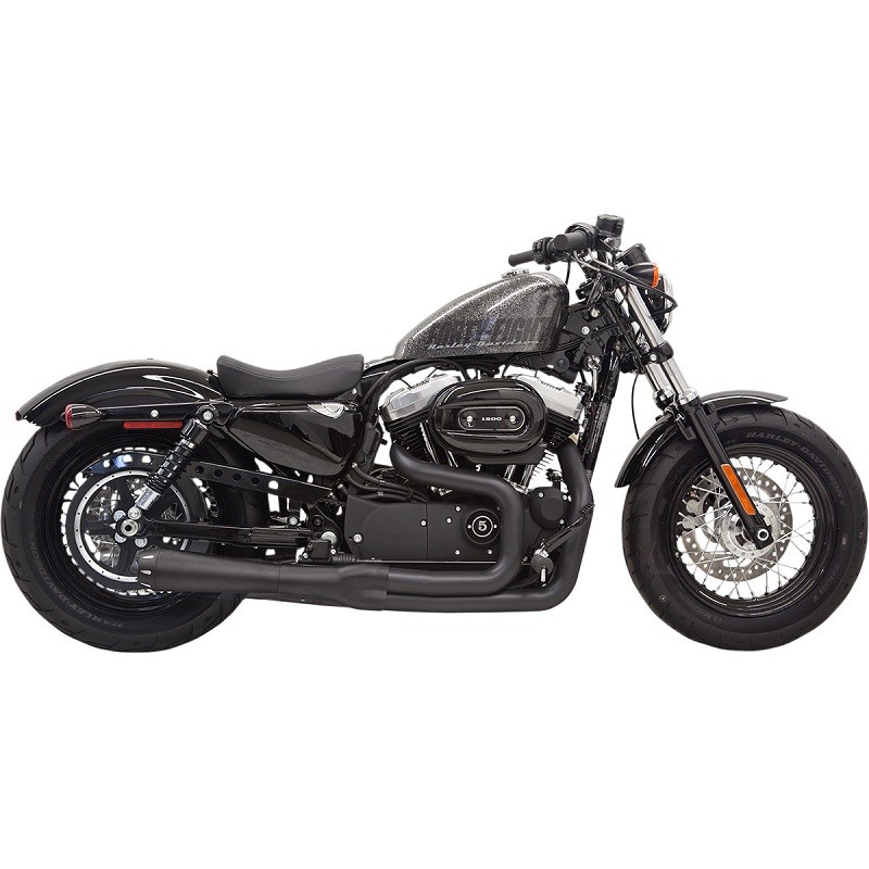 SCARICHI BASSANI XHAUST ROAD RAGE II MEGA POWER 2 IN 1 NERI SPORTSTER XL 14-20