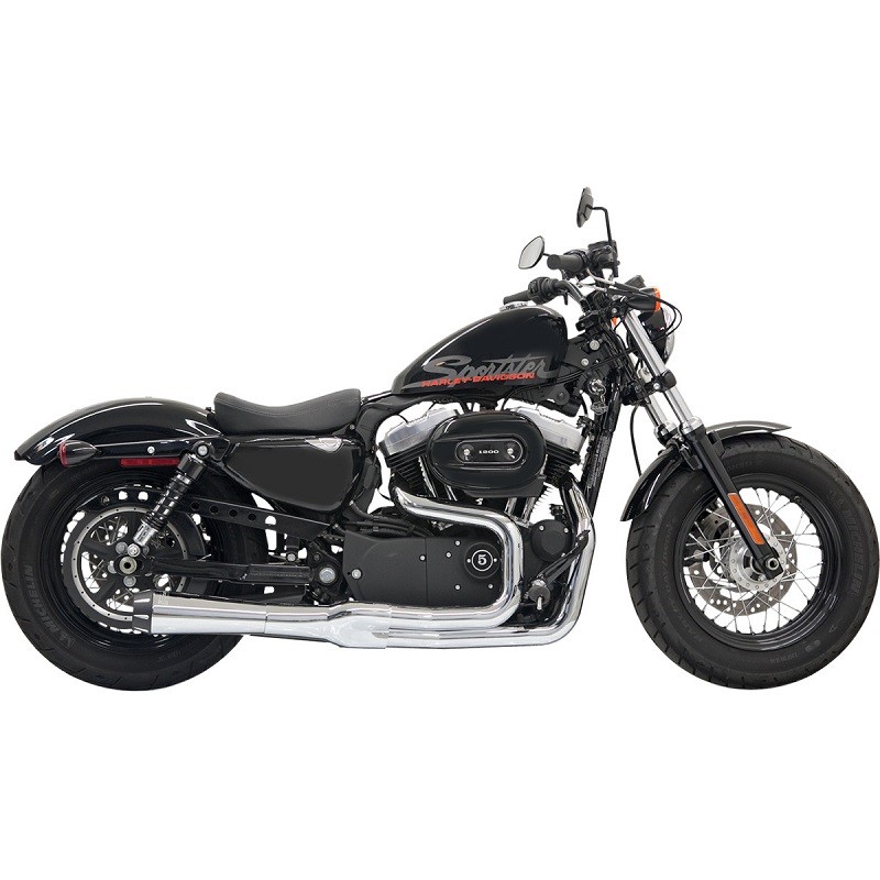 SCARICHI BASSANI XHAUST ROAD RAGE II MEGA POWER 2 IN 1 CROMATI SPORTSTER XL 04-13