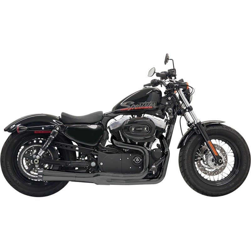 SCARICHI BASSANI XHAUST ROAD RAGE II MEGA POWER 2 IN 1 NERI SPORTSTER XL 04-13