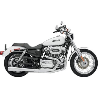 SCARICO BASSANI XHAUST ROAD RAGE 2 IN 1 CROMATO LUNGO HARLEY SPORTSTER XL 2004-2013