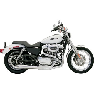 SCARICO BASSANI XHAUST ROAD RAGE 2 IN 1 CROMATO CORTO HARLEY SPORTSTER XL 2004-2013