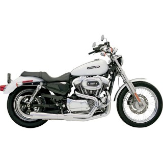 SCARICO BASSANI XHAUST ROAD RAGE 2 IN 1 CROMATO CORTO HARLEY SPORTSTER XL 1986-2003