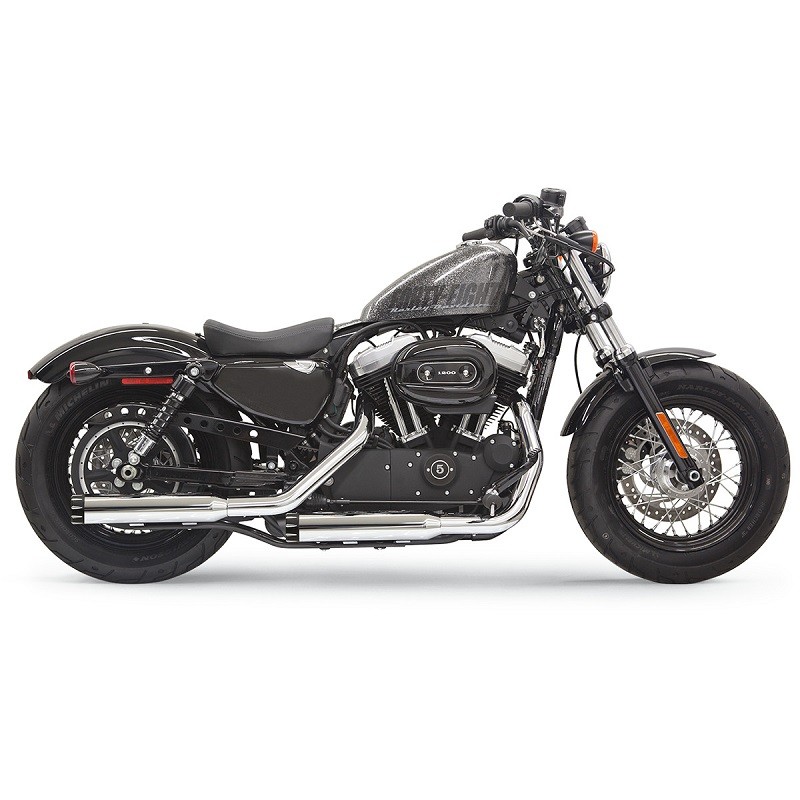 TERMINALI BASSANI XHAUST FIREPOWER SLIP-ON 3" CROMATO-NERO SPORTSTER XL 14-20